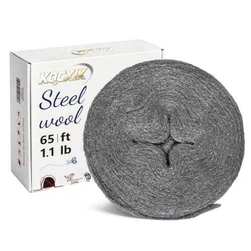 Image of Steel Wool Mice Control, 65FT(1.1LB)#00 Steel Wool, Keep Mouse Away from Holes, Barrier and Gap Filler for Home, Wall, Garden, Kitchen, Pipeline in Garage, Fine
