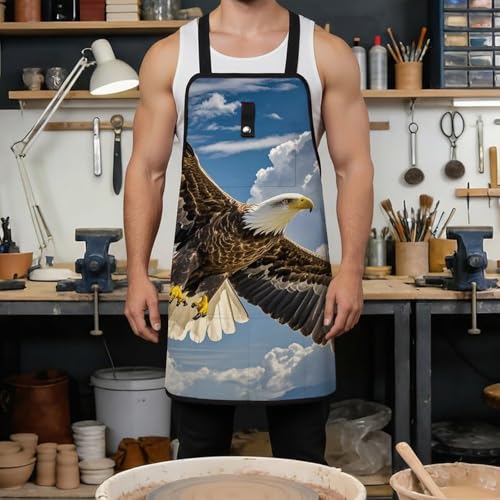 Delantal de trabajo An Eagle con bolsillos y ajuste miniatura 4