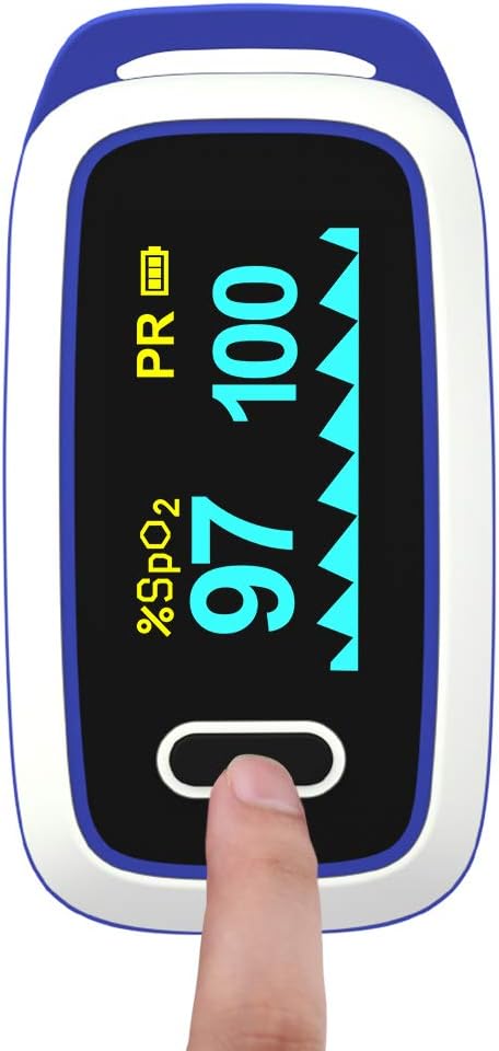 Fingertip Pulse Oximeter - Blood Oxygen Saturation Monitor for Sports or Aviation Use, LED Display Oximeter with SpO2 Levels and Pulse Rate : Health & Household