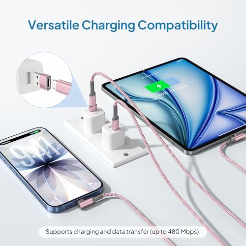 Image of Elebase Right Angled USB Type C to C 100W Cable 10FT with USB Adapter,90 Degree Charging Charger Cord for iPhone 15 Pro Max,Samsung Galaxy Z Flip Fold,Ultra,S22 S23 S24,A23,A31 A32 A33,A42,A52 A53 A54