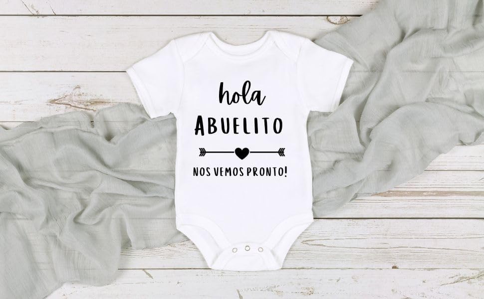 Miniatura 9 de Hola Abuelito - Body para abuelos con anuncio de embarazo en español, regalo para recién nacido