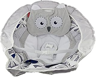 Ele Toys Replacement Part for Fisher-Price Owl Love You 2-in-1 Deluxe Cradle 'n Swing with Smart Connect - FLG83 ~ Replacement Plush Swing Seat Cover Pad ~ Owl Print, Blue, Gray, White, 14.0 ounces