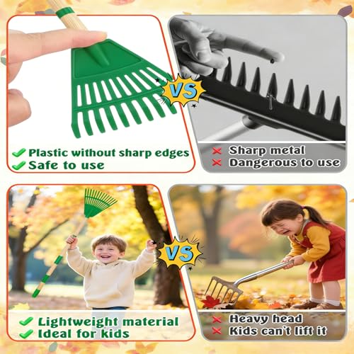 Set 2 Rastrillos para Niños 34" Ajustable con Guantes miniatura 6