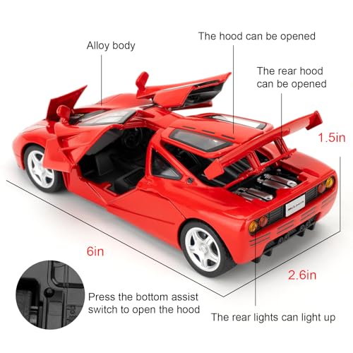 Modelo de Auto 1:32 McLaren F1 Diecast Rojo miniatura 3