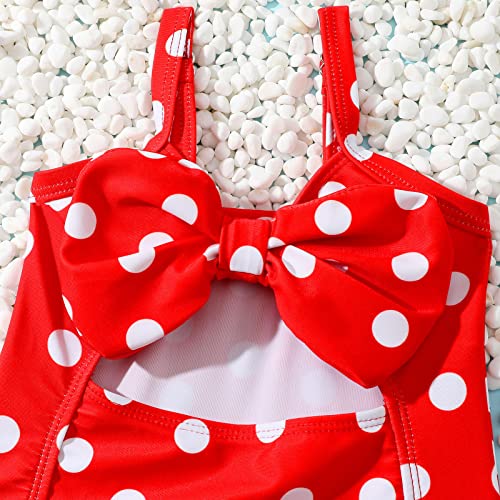 Swimsuit 5t Girls Toddler Summer Sleeveless Girls Polka Dot Red Black Yellow Swimwear Swimsuit Swimming Suit4