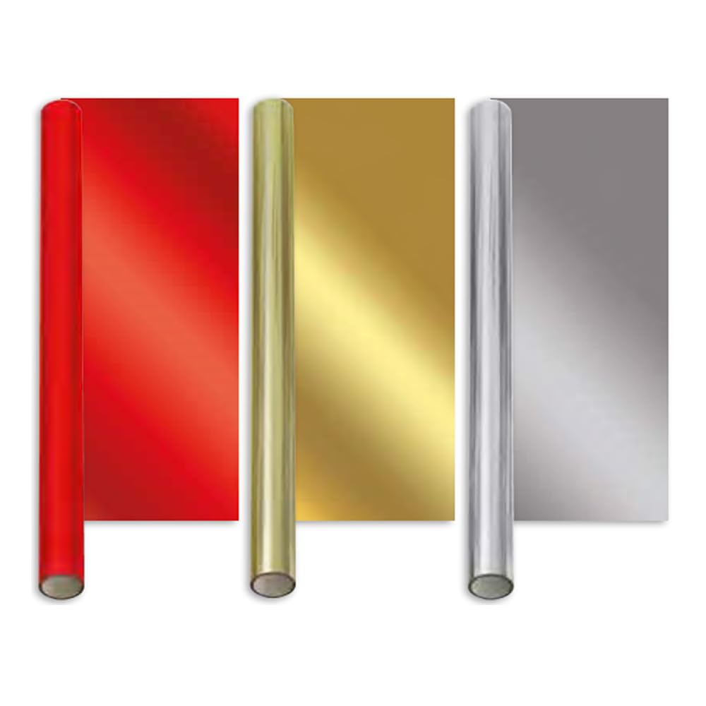 Pack of 3 x 1.5M Foil mixed Wrapping Paper Rolls Perfect for Christmas, Birthday, Festival, Party or Wedding Gift and Festive Decoration (A)