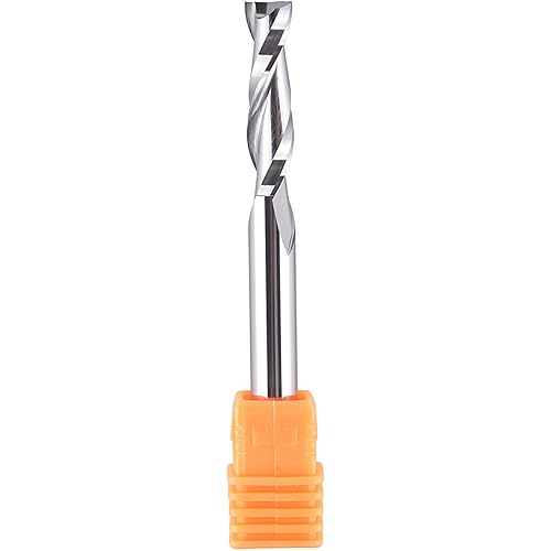 SpeTool Spiral Router Bits UpCut 1/4 inch Cutting Diameter 1/4 inch Shank HRC55 Solid Carbide CNC End Mill for Woodwork Mortise Slot Carving Engraver
