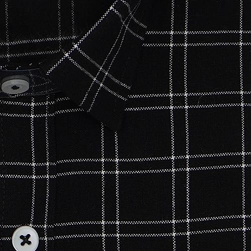 Image of GHPC Cottswool Winter Wear Woolen Windowpane Checks Full Sleeves Regular Fit Formal Shirt for Men