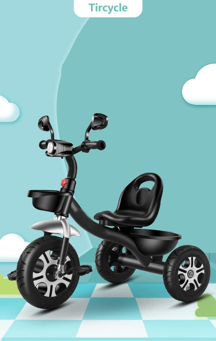 Tricycle Trike Cycling Tricycle for Kids, Lightweight Stroller Anti-Slip Pedal Trike, Training Bike with Rubber Titanium Freewheel, for 1-3-6 Years Old
