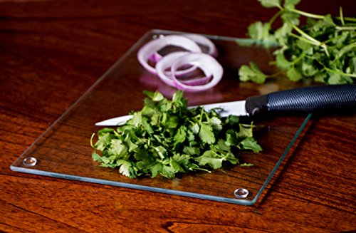 Pack de 6 tablas de cortar de vidrio templado Clever Chef, resistentes a roturas, duraderas, resistentes a manchas, aptas para lavavajillas y antideslizantes miniatura 7