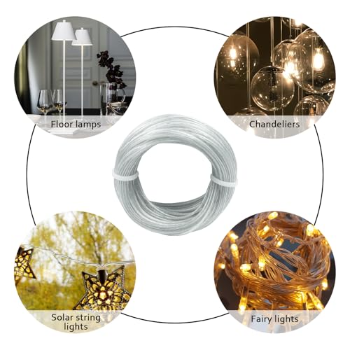 Image of UL2468 18 AWG 2 Conductor Wire, Clear PVC, 50 FT (15M)