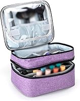 Vista 6 de AIBOLO Make up Bag 1pc Travel Cosmetic Bag Double-Sided Cosmetic Box Organizer with Zipper Portable Storage Suitcase