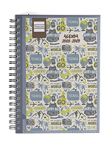 Finocam Mini Institut - Agenda 2018-2019 semana vista apaisada euskera, 120 x 169 mm, personalizable