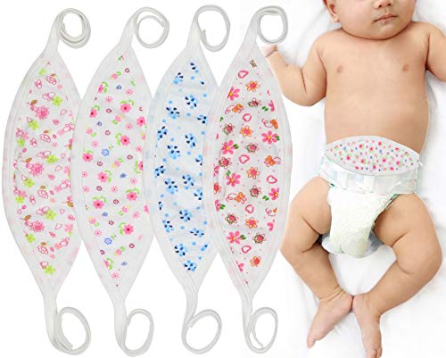 Image of ToBeInStyle Babies' 4-Pack Comfortable Newborn Baby Belly Binder - Girl - One Size