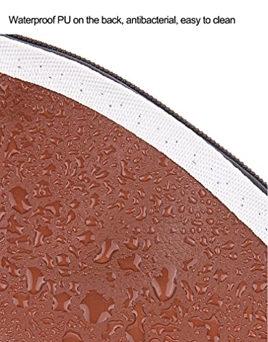 LVLUOKJ 2 Stück WC Sitzwärmer Kissen, Toilettensitzbezug Pads mit Griff und Reißverschluss, Universal Toilettensitzkissen Waschbar Wiederverwendbare, Warmes Badezimmer (Color : Gray) – Bild 5