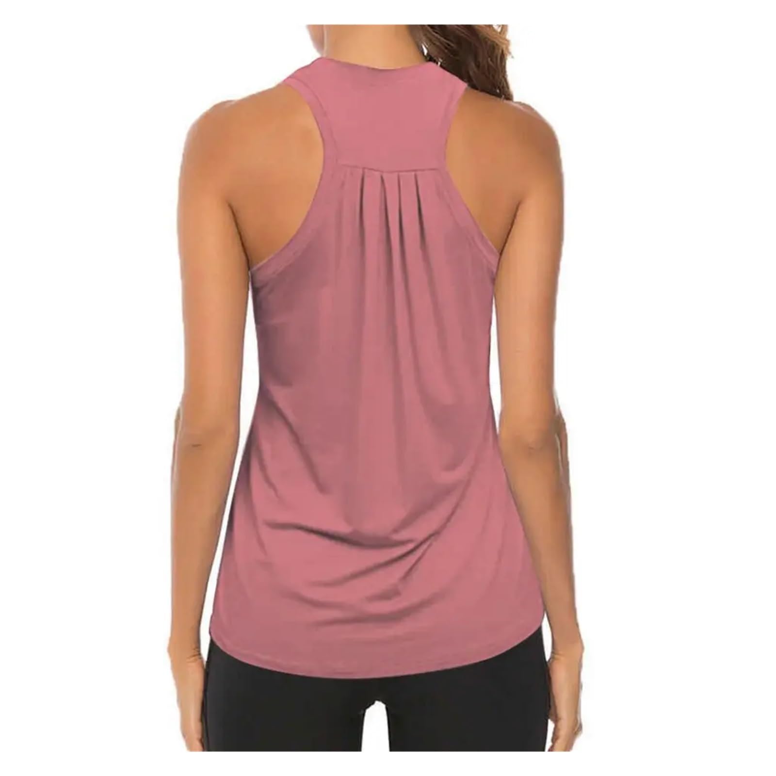 Canotte da Allenamento da Donna Fitness Yoga Gilet Sportivo Donna Senza Maniche Palestra Fitness Allenamento Corsa Jogging Camicie Abbigliamento Sportivo(B,M)