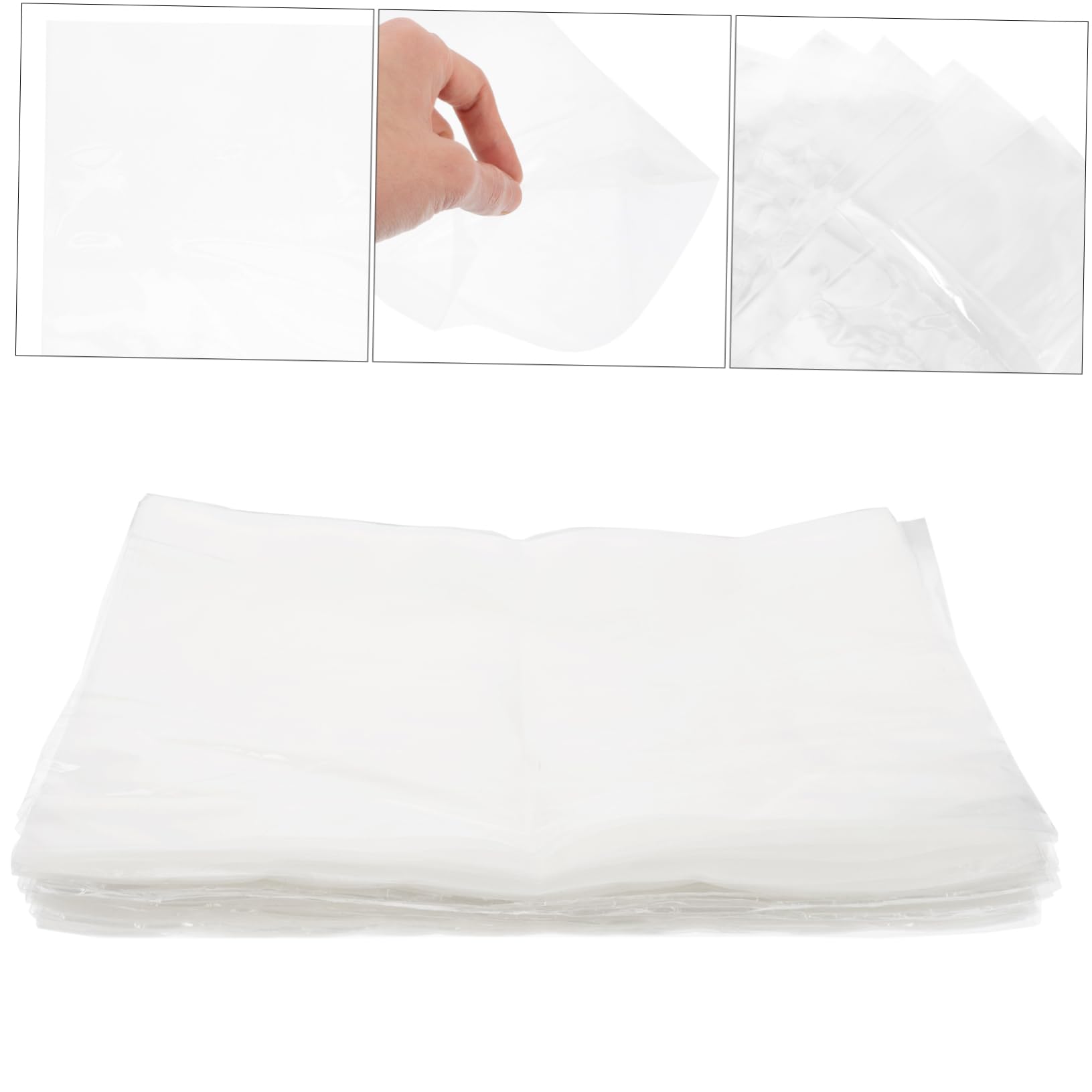 iplusmile Lot de 100 Paquet en Film PVC Rétractable Transparent pour Emballage, Facile à Utiliser, pour Emballage et Savons Faits Maison