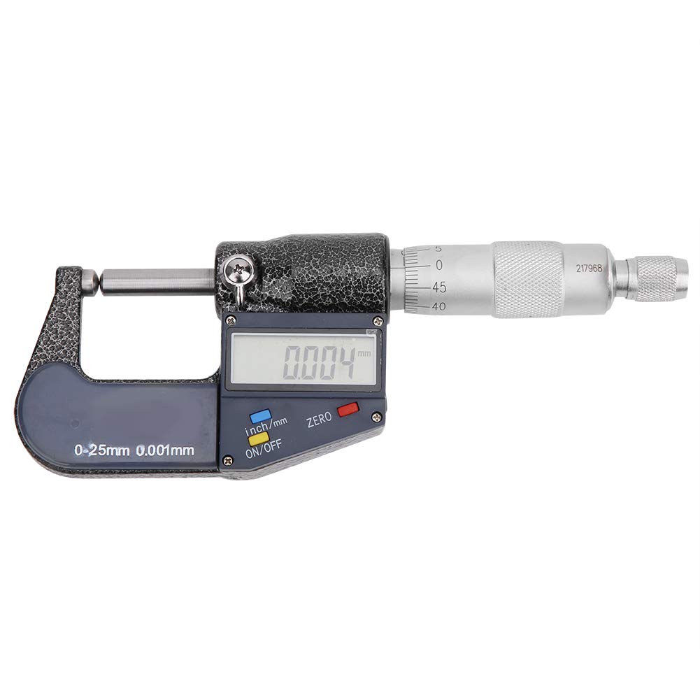 Digitales Mikrometer, Doppelter Runder Kopf, Edelstahl, 0–25 Mm, Präzisionsmesswerkzeug für Ingenieure und Techniker