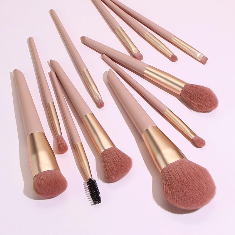 Coffret de pinceaux de maquillage roses 11 pièces : l'idée cadeau beauté idéale