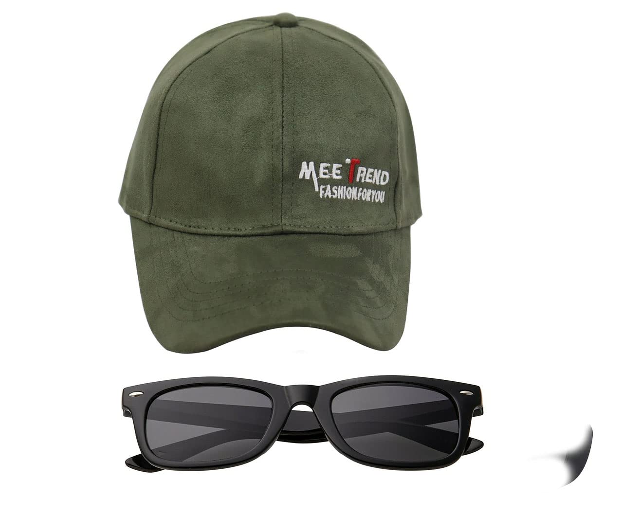 mee trend Suede Fabric Baseball Cap & Black Sunglass Combo for Men & Women Adult Unisex-picture-18