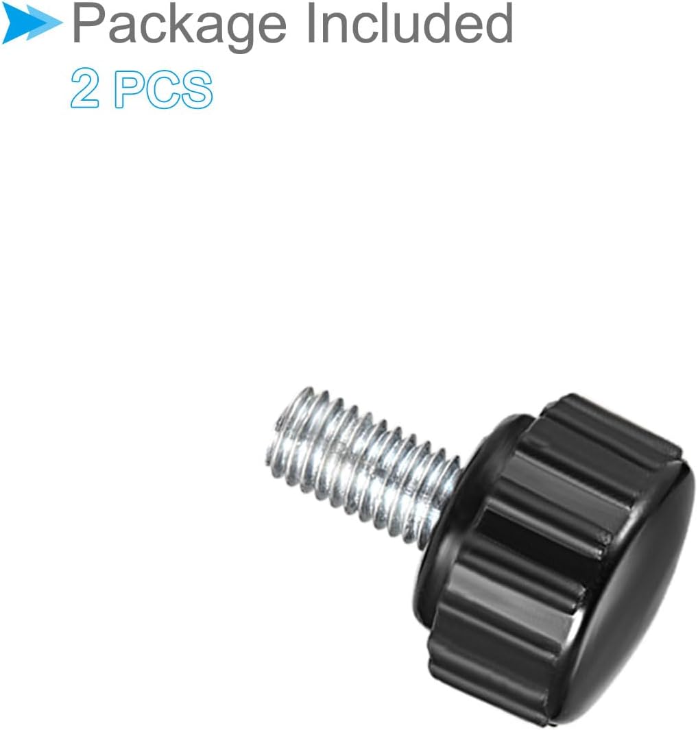 Sourcing Map 8 Pomos Moleteados M4 X 40 Mm, Rosca Macho De 16 Mm
