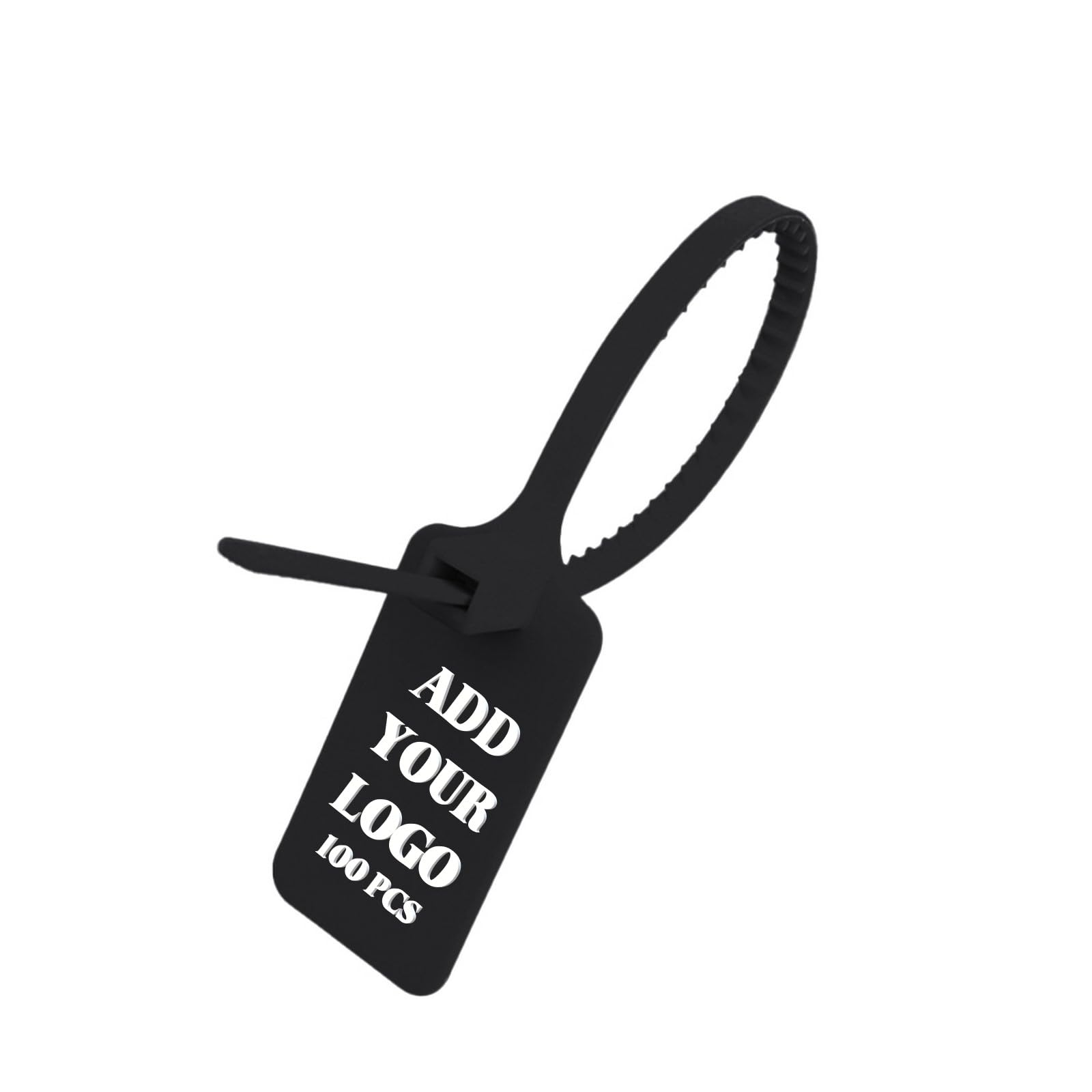 Muka 100 bridas de plástico personalizadas con cierre automático, color negro