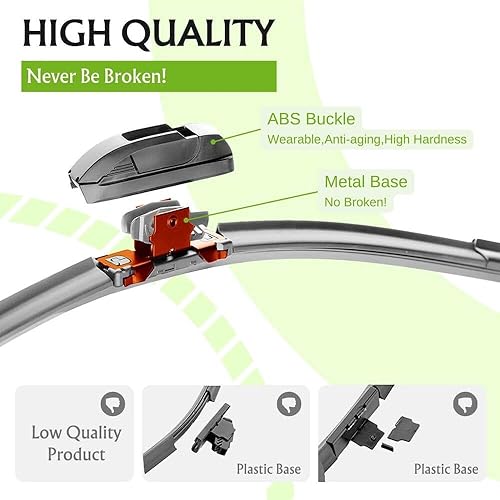 Miniatura 3 de 4 limpiaparabrisas para mi coche (26 + 18 pulgadas). 2 limpiaparabrisas delantero de repuesto para Toyota Camry 2017-2012 Avalon 2018-2013