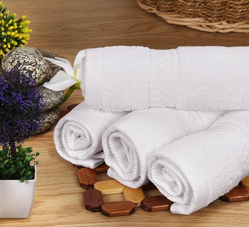 Image of Utopia Towels Set, 16 Bath Towels, 16 Hand Towels, and 32 Washcloths, 600 GSM Ring Spun Cotton Highly Absorbent Towels for Bathroom, Shower Towel, (Pack of 64) (White)