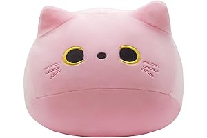 Pink Cat Plush Toy, Perfect Companion for Boys and Girls