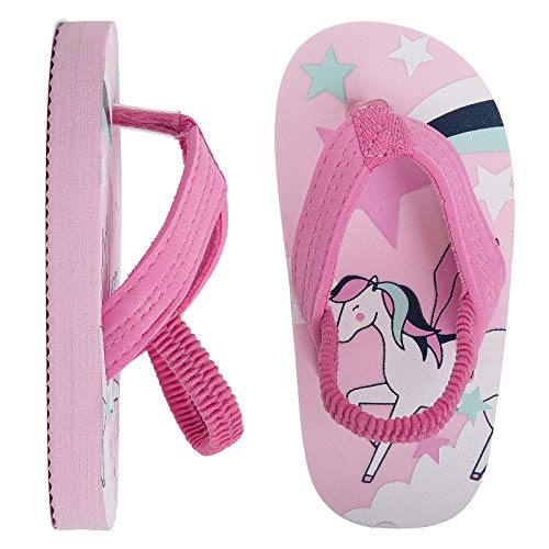 Image of Boys Girls Strap Flip Flops Sandals Cute Cartoon Unicorn Shark Toddler Flip Flop Kids Pool Beach Flat Slide Summer Water Shoes