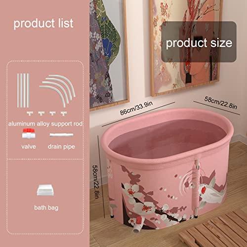 Foldable Bathtub Portable Bathtub Collapsible Bathtub For Adults Freestanding Bathtub Bathroom Spa Tub Soaking Tub For Shower Stall Hot And Ice Bath Perfect For Indoor Outdoor Use (Size : 0.86M/33.9I #TOP4