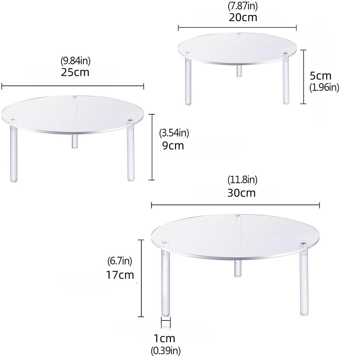 クリアケーキスタンド、アクリルケーキスタンドセット,アクリル製