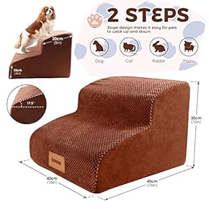 Foam-Dog-Stairs-2-Step-Pet-StairsSteps-with-Waterproof-Cover-Non-Slip-Dog-RampLadder-for-Couch-Sofa-Dog-Step-for-Small-Dogs-Cats-with-OldInjuredShort-Legged-118-H - Cucciolini Doodles   Foam-Dog-Stairs-2-Step-Pet-StairsSteps-with-Waterproof-Cover-Non-Slip-Dog-RampLadder-for-Couch-Sofa-Dog-Step-for-Small-Dogs-Cats-with-OldInjuredShort-Legged-118-H