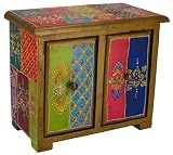 Guru-Shop Piccola Farmacia, Portagioie, Cassettiera Dipinta a Mano - Modello 7, Multicolore, 20x24x13 cm, Lattine, Scatole Cofanetti