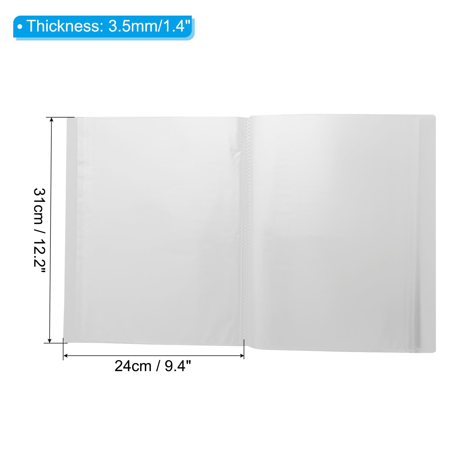 PATIKIL 9.4x12.2 Binders with Plastic Sleeve - Image 2