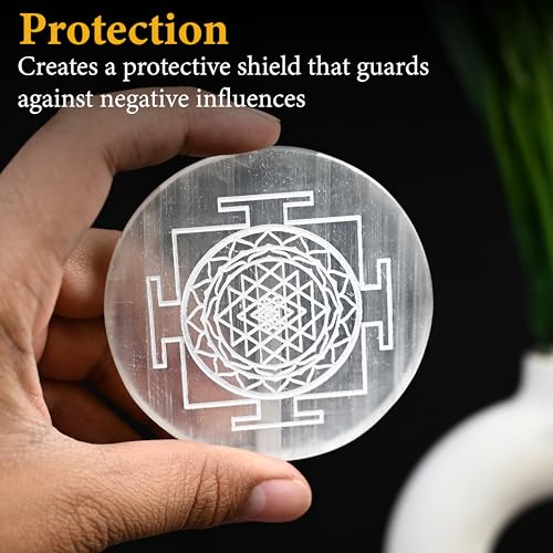 Image of Selenite Charging Plate Crystal Charging Disc for Cleansing & Recharging Crystals, Reiki, and Spiritual Healing Stone