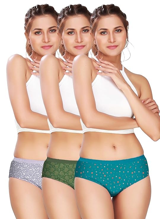 alba Amor Women Cotton Panties Pack of 3 Soft Breathable Stretchable Innerwear for Women with Hipster Style Mid Rise Smooth Fit Skin Friendly Fabric for Daily Comfort Size-picture-46
