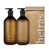 【公式】hetras ホテルセラピーボディケアセット（ボディソープ＋ボディクリーム）HotelWood 1013ml+1013ml 低刺激 大容量 [ヘトラス]