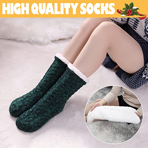 Image of Dosoni Womens Slipper Fuzzy Socks Non Slip Winter Warm Soft Fluffy Cozy Fleece Lining Home Socks