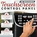 Gourmia Air Fryer Oven Digital Display 7 Quart Large AirFryer Cooker 12 Touch Cooking Presets, XL Air Fryer Basket 1700w Power Multifunction GAF716 Black and Stainless Steel Accents FRY FORCE 360°