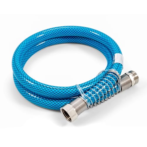 Image of Camco TastePURE XXL Camper /RV Water Filter - Prevents Bacteria Growth & Reduces Bad Taste, Odor & More - Features Long-Term Water Filtration w /GAC & KDF - Includes 4' RV Drinking Water Hose (40015)