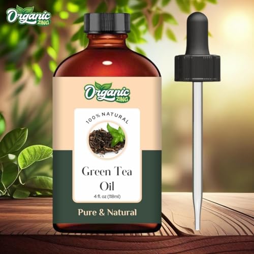 Image of Organic Zing Green Tea (Camellia sinensis) Oil | Pure & Natural Carrier Oil for Skincare, Hair Care & Massage - 118ml /3.99fl oz
