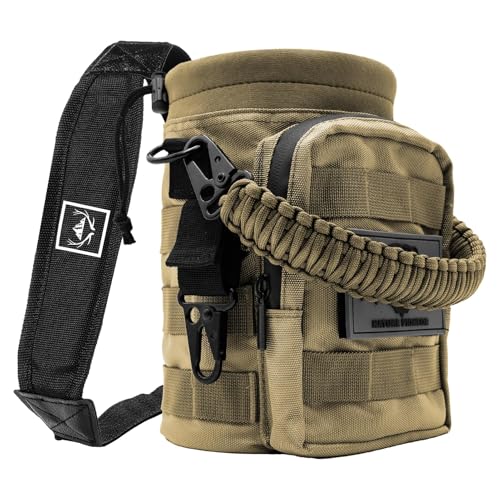 NATURE PIONEOR 64oz/Half Gallon Tactical Water Bottle Pouch MOLLE Bottle Holder