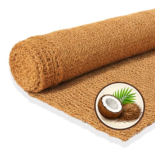 NOOR Kokos Böschungsmatte 1 m x 15 m - Erosionsschutz- & Ufermatte für Garten Hang & Böschung - biologisch abbaubar & chemikalienfrei - Maschenweite ca. 3 x 3 cm - 400 g/m