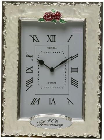 40th Anniversary Ruby Wedding Celebration Quartz Table Clock