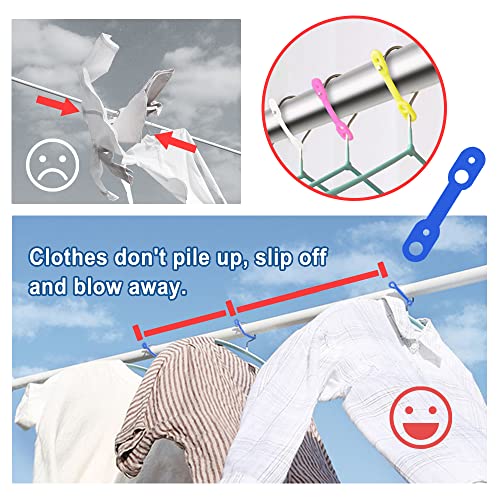 HLIWS Laundry Pegs-20 pcs Washing Line Non Slip Pegs(5 colors),8 pcs Silicone Clothes Hanger Fixed Hook(4 colors),Stops hangers from blowing away - Image 4