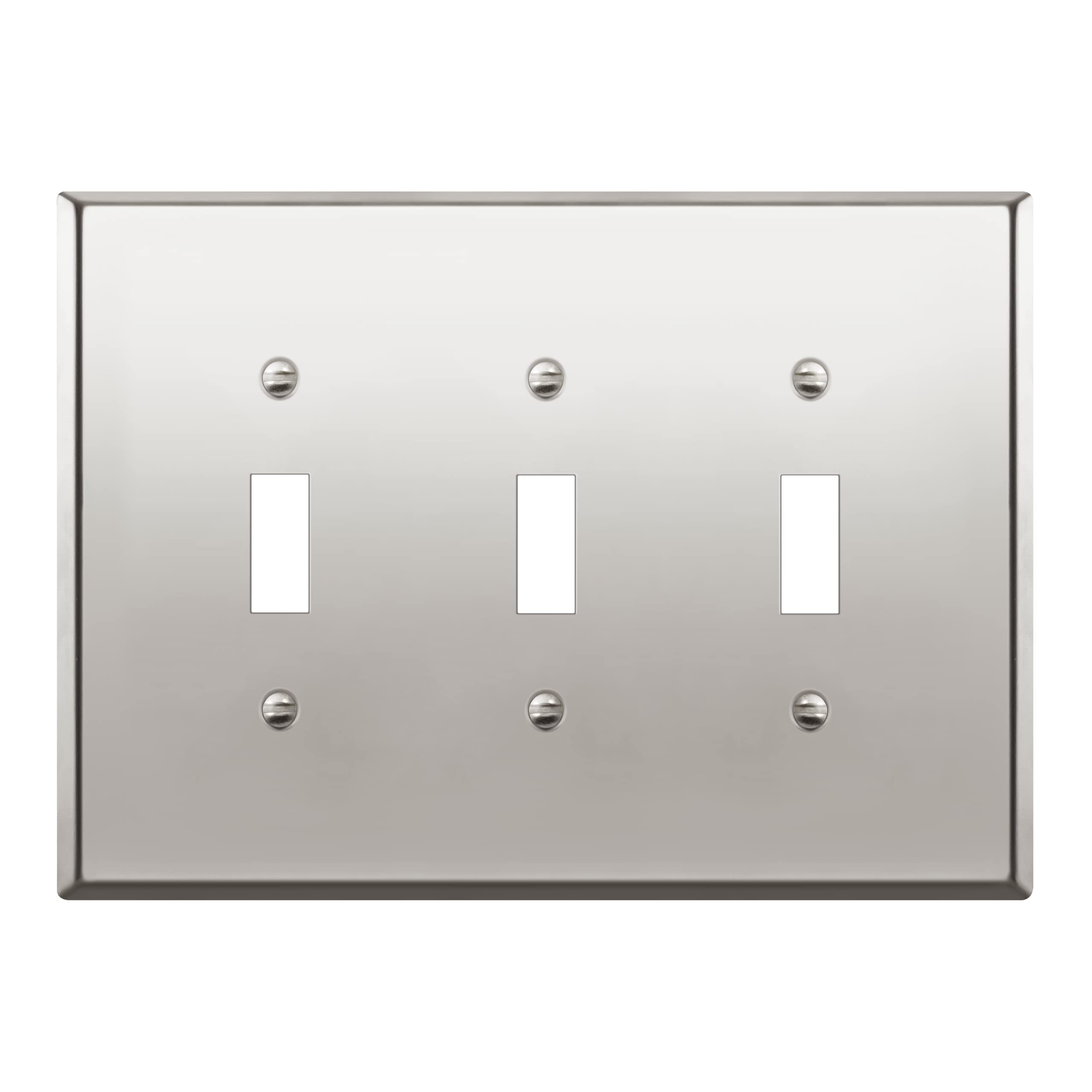 ENERLITES 7713M-PC plaque de finition triple interrupteur en chrome poli