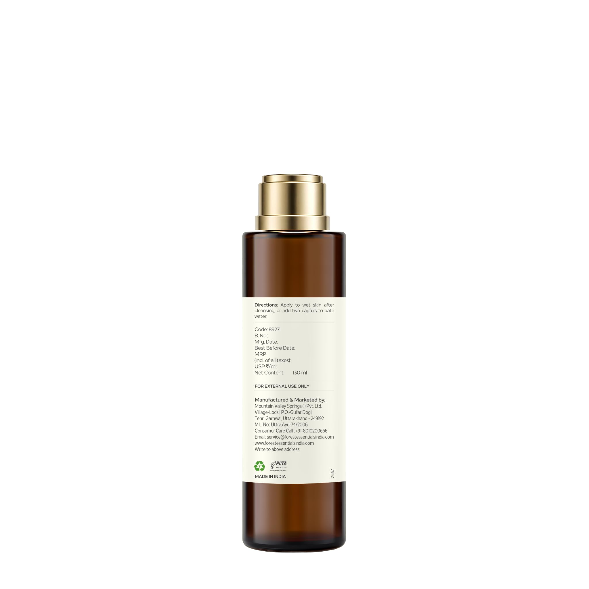 Amazon.com: Forest Essentials After Bath Oil Indian Rose Absolute