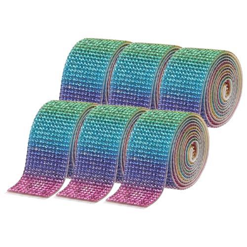 Ruban de strass autocollant à fixation forte avec strass de 2 mm multicolores