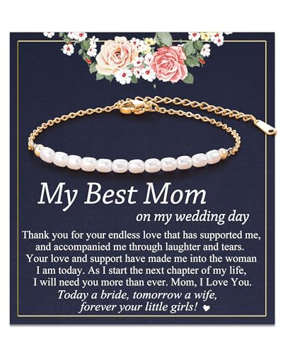 Tarsus Artificial Pearl Bracelet for Women, Mom/Mother-in-Law/Nana/Aunt/Grandma, Birthday Christmas Mothers Day Wedding Day